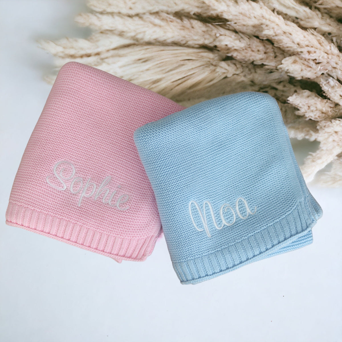 Personalisierte Strickdecke