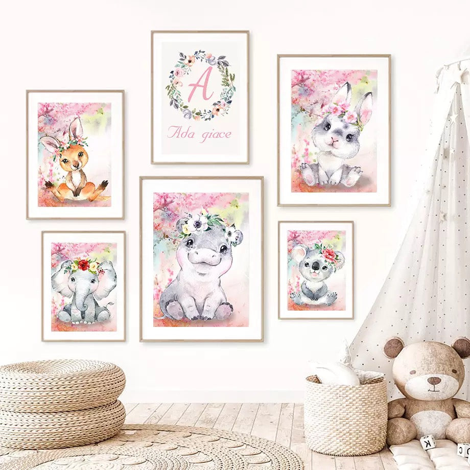 KinderzimmerBilder Farbige Tiere