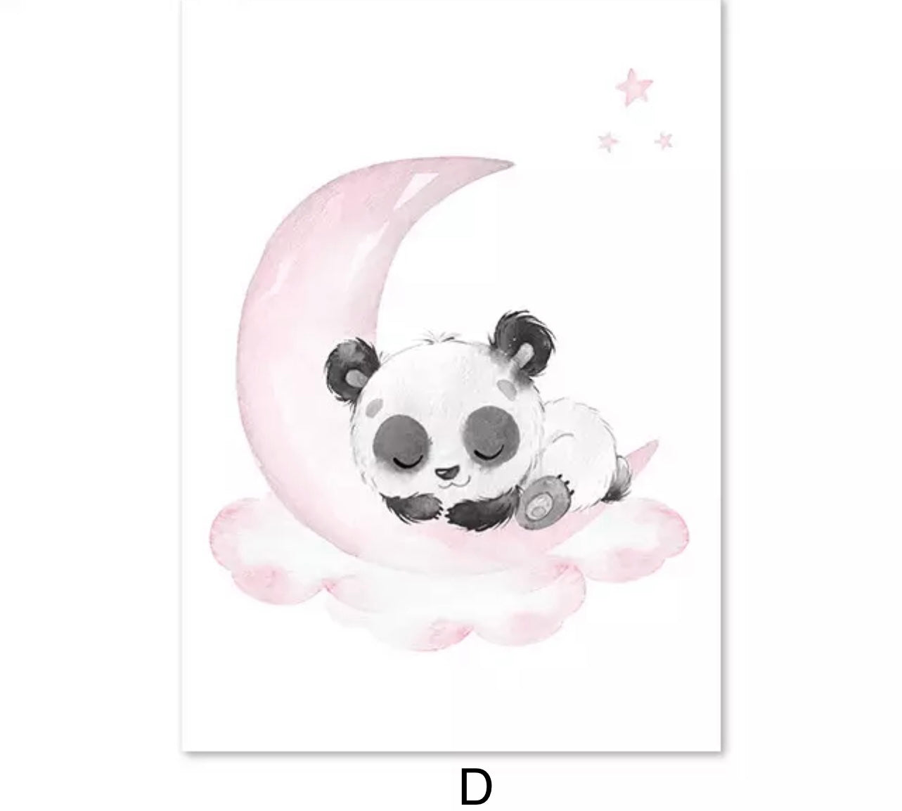 Kinderzimmer Bilder Panda rosa