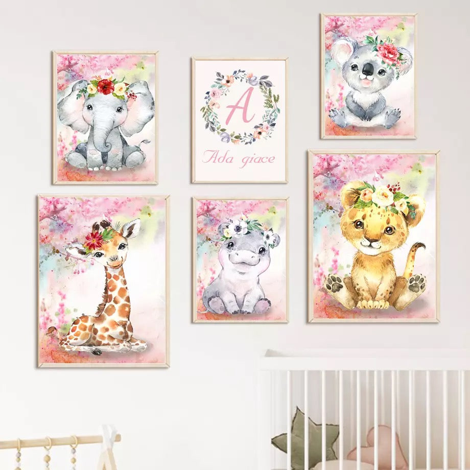 KinderzimmerBilder Farbige Tiere