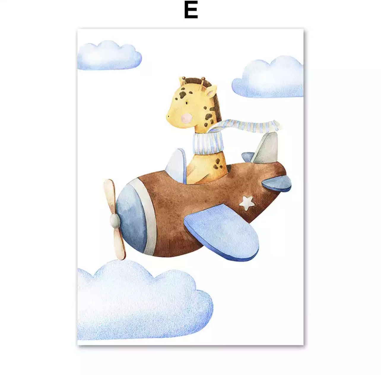 Kinderzimmer Bilder Wolken Tiere